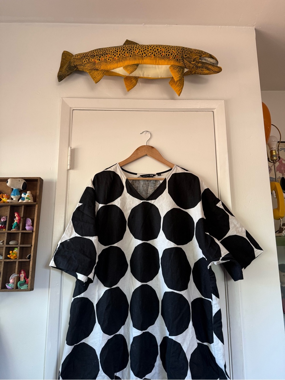 Marimekko x Uniqlo Black and White Polka Dot Cotton Dress - Picture 2 of 4